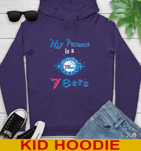 NBA Basketball Harry Potter My Patronus Is A Philadelphia 76ers Youth Hoodie 5