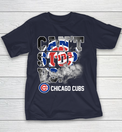 MLB Chicago Cubs Baseball Can't Stop Vs Chicago Cubs Youth T-Shirt 2