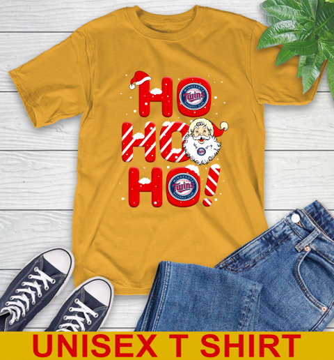 Minnesota Twins MLB Baseball Ho Ho Ho Santa Claus Merry Christmas Shirt T-Shirt 2