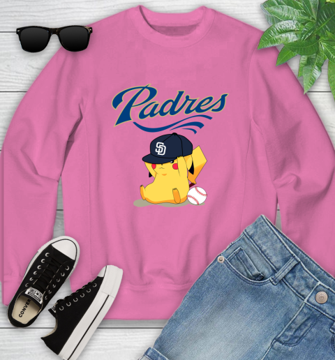 MLB Pikachu Baseball Sports San Diego Padres Youth Sweatshirt 7