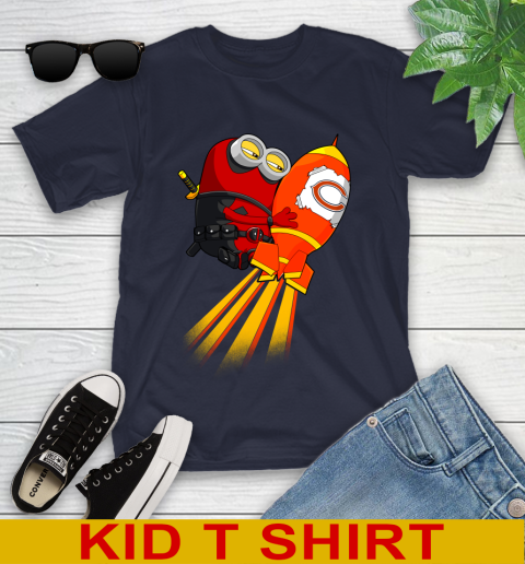 NFL Football Chicago Bears Deadpool Minion Marvel Shirt Youth T-Shirt 3 NFL Football Chicago Bears Deadpool Minion Marvel Shirt Youth T-Shirt - Image 3