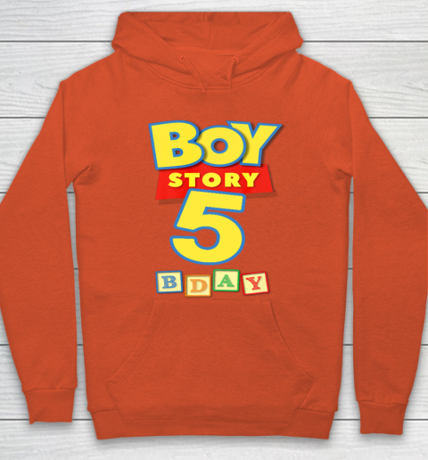 Toy Blocks Boy Story 5 Year Old Birthday Hoodie Tee For Sports