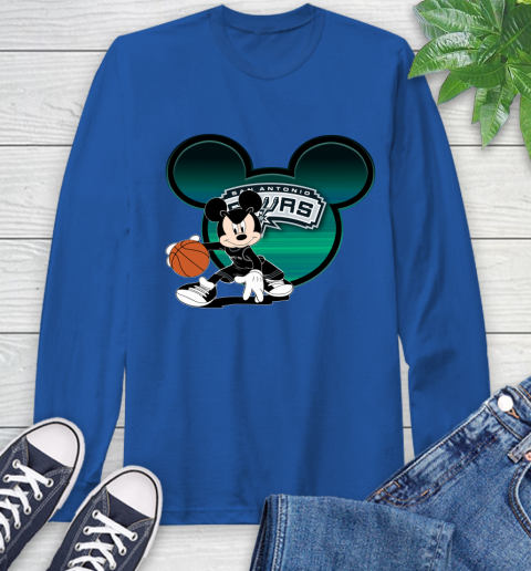 NBA San Antonio Spurs Mickey Mouse Disney Basketball Long Sleeve T-Shirt 9