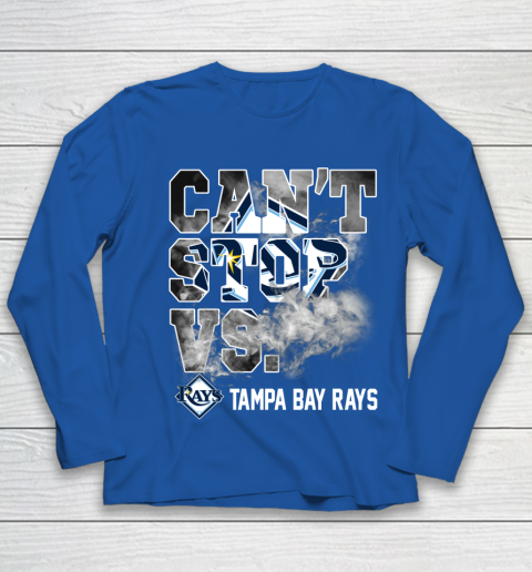 MLB Tampa Bay Rays Baseball Can't Stop Vs Rays Youth Long Sleeve 7