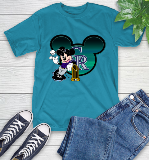 MLB Colorado Rockies The Commissioner's Trophy Mickey Mouse Disney T-Shirt 8