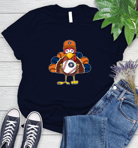 Houston Astros Turkey thanksgiving Women's T-Shirt 3