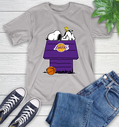 Los Angeles Lakers NBA Basketball Snoopy Woodstock The Peanuts Movie T-Shirt 12