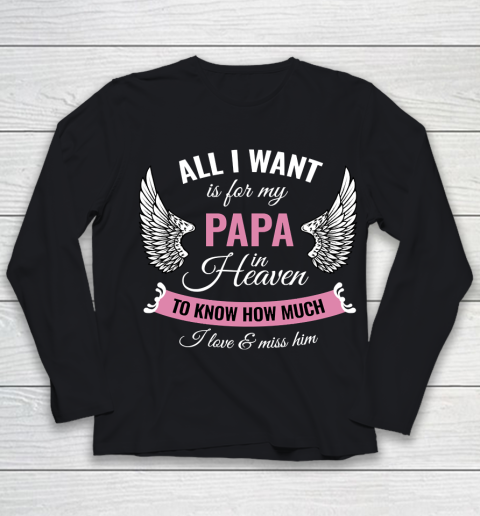 Father's Day Funny Gift Ideas Apparel  Dad in Heaven Dad Father T Shirt Youth Long Sleeve