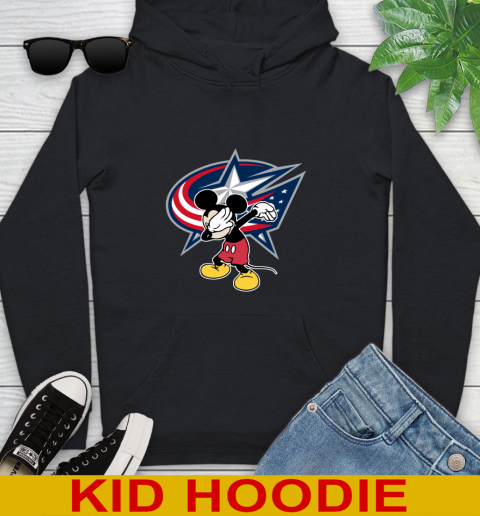 Columbus Blue Jackets NHL Hockey Dabbing Mickey Disney Sports Youth Hoodie 2