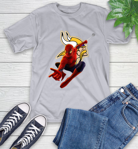 NFL Spider Man Avengers Endgame Football Minnesota Vikings T-Shirt 6