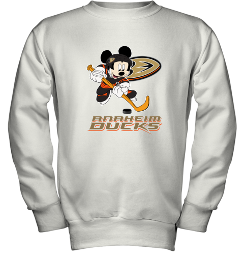 NHL Hockey Mickey Mouse Team Anaheim Ducks Youth Sweatshirt