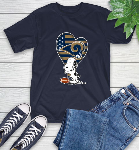 Los Angeles Rams NFL Football The Peanuts Movie Adorable Snoopy T-Shirt 4
