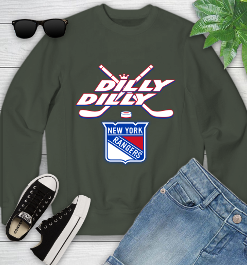 NHL New York Rangers Dilly Dilly Hockey Sports Youth Sweatshirt 10