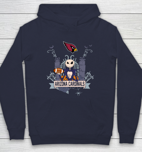NFL Arizona Cardinals Football Jack Skellington Halloween Hoodie 2