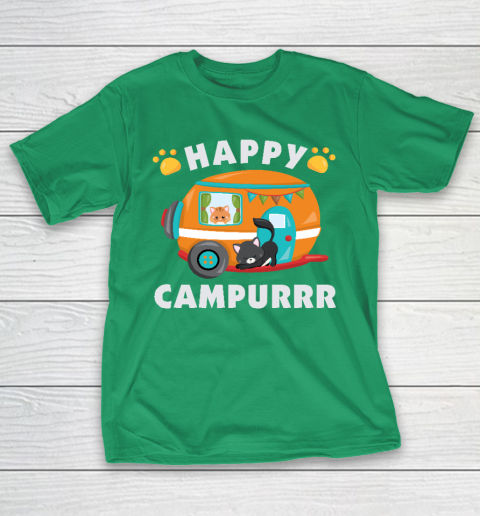 Happy Campurrr Camping With Cats RV Glamping Designs T-Shirt 15