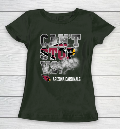 NFL Arizona Cardinals Football Can't Stop Vs Women's T-Shirt 4