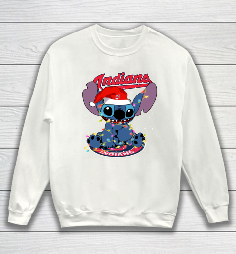 Cleveland Indians MLB noel stitch Baseball Christmas Sweatshirt
