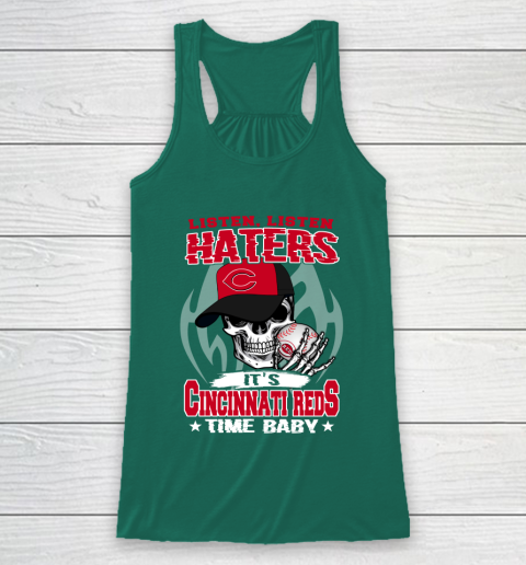 Listen Haters It is REDS Time Baby MLB Racerback Tank 5