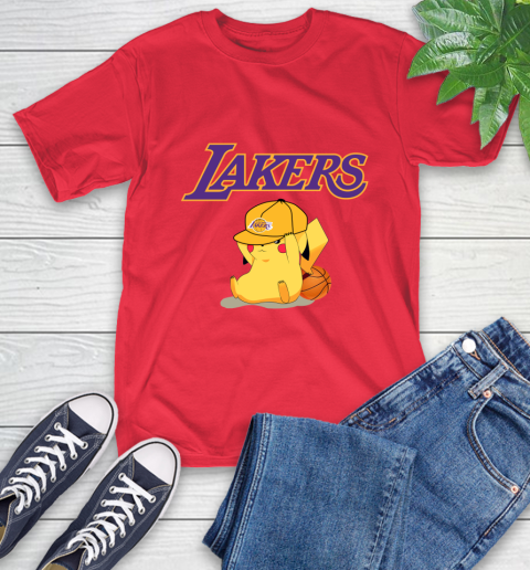 NBA Pikachu Basketball Sports Los Angeles Lakers T-Shirt 10