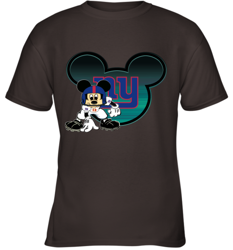 NFL New York Giants Mickey Mouse Disney Football T Shirt QTG3EtDBNkw youth t shirt 26 95 151514 front dark chocolate