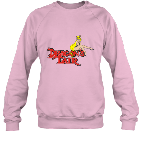 o984 dragons lair daphne baseball shirts sweatshirt 35 front light pink
