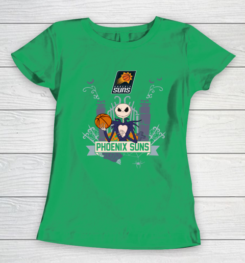 NBA Phoenix Suns Basketball Jack Skellington Halloween Women's T-Shirt 5