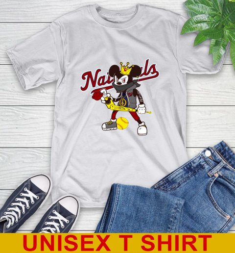 Washington Nationals MLB Baseball Mickey Peace Sign Sports T-Shirt - Image 13