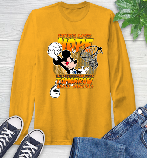 Dallas Mavericks NBA Basketball Mickey Disney Never Lose Hope Long Sleeve T-Shirt 2