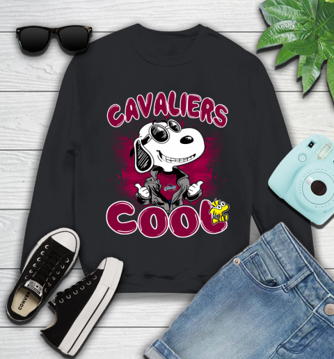 NBA Basketball Cleveland Cavaliers Cool Snoopy Shirt Youth Sweatshirt