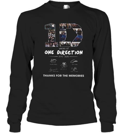 10 Years Of One Direction 2010 2020 Signatures Long Sleeve T-Shirt