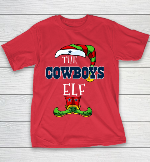 Dallas Cowboys Christmas ELF Funny NFL Youth T-Shirt 7