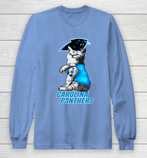 NFL Football My Cat Loves Carolina Panthers Long Sleeve T-Shirt 8