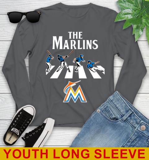 MLB Baseball Miami Marlins The Beatles Rock Band Shirt Youth Long Sleeve 9