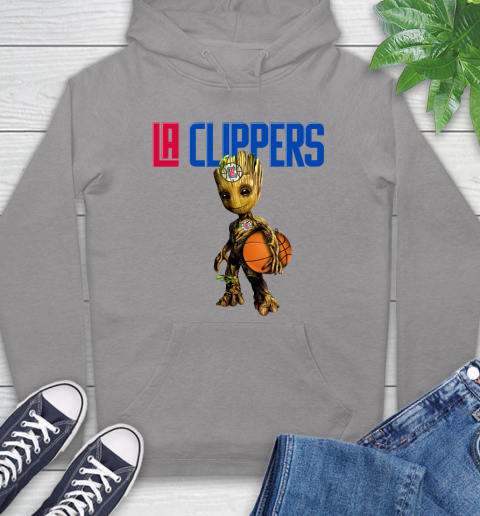 LA Clippers NBA Basketball Groot Marvel Guardians Of The Galaxy Hoodie 6