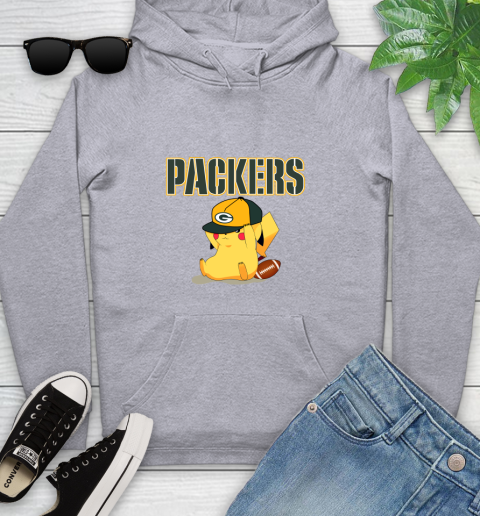 NFL Pikachu Football Sports Green Bay Packers Youth Hoodie 6
