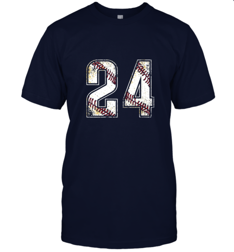 x44n 24 baseball jersey number 24 vintage retro birthday gift jersey t shirt 60 front navy