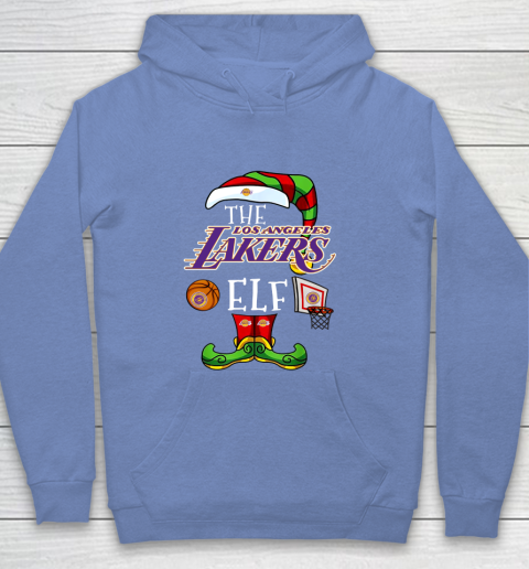 Los Angeles Lakers Christmas ELF Funny NBA Youth Hoodie 8