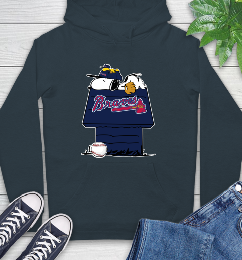 MLB Atlanta Braves Snoopy Woodstock The Peanuts Movie Baseball T Shirt Hoodie 7