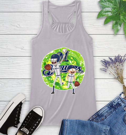 MLB Milwaukee Brewers Rick And Morty Baseball Sports Racerback Tank 5