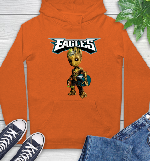 Philadelphia Eagles NFL Football Groot Marvel Guardians Of The Galaxy Hoodie 5