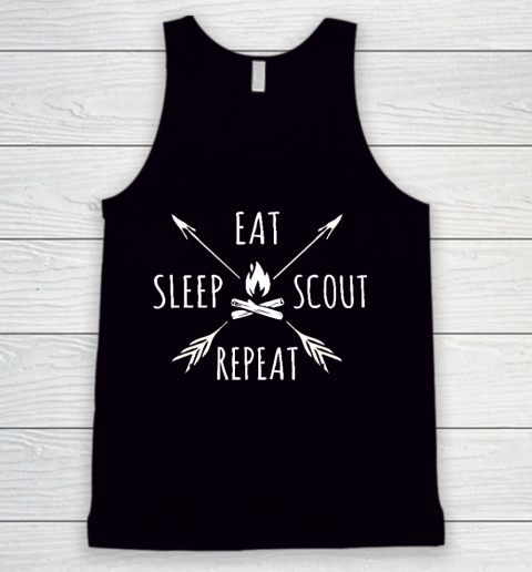 Camping Shirt Eat Sleep Scout Repeat Tank Top