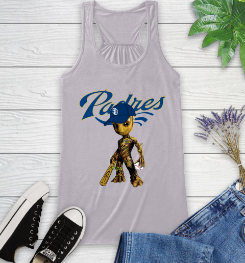 MLB San Diego Padres Groot Guardians Of The Galaxy Baseball Racerback Tank 5
