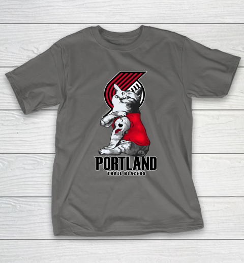 NBA Basketball My Cat Loves Portland Trail Blazers T-Shirt 8