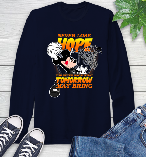 Brooklyn Nets NBA Basketball Mickey Disney Never Lose Hope Long Sleeve T-Shirt 3