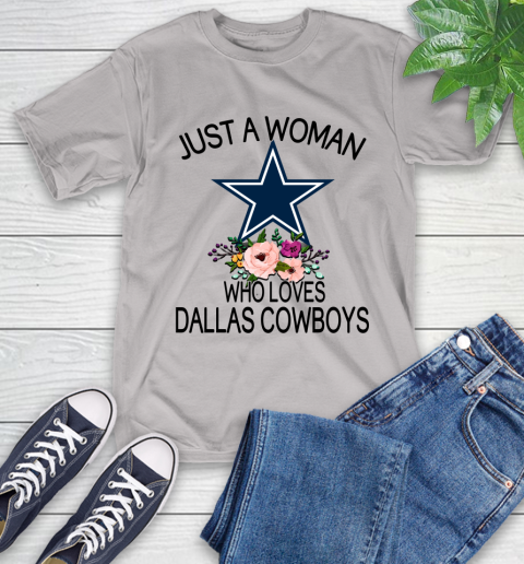 NFL Just A Woman Who Loves Dallas Cowboys Football Sports T-Shirt 12