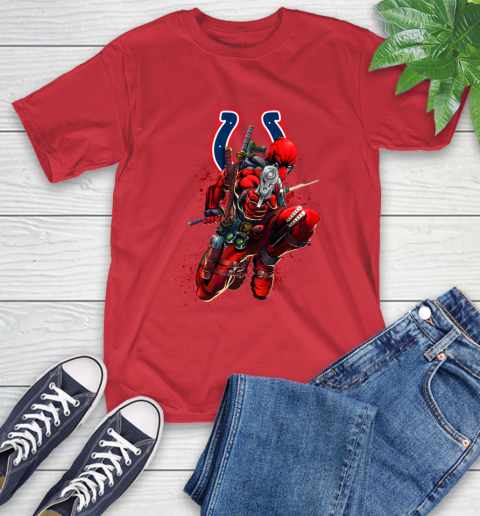 NFL Deadpool Marvel Comics Sports Football Indianapolis Colts T-Shirt 10