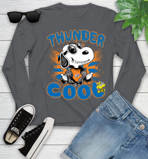 NBA Basketball Oklahoma City Thunder Cool Snoopy Shirt Youth Long Sleeve 8