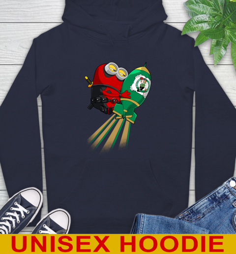 NBA Basketball Boston Celtics Deadpool Minion Marvel Shirt Hoodie 3
