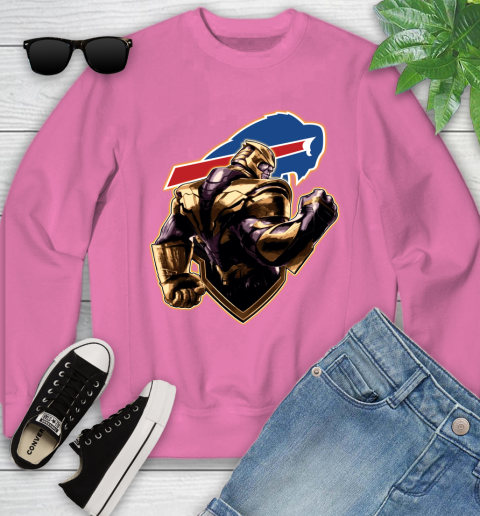 NFL Thanos Avengers Endgame Football Sports Buffalo Bills Youth Sweatshirt 7