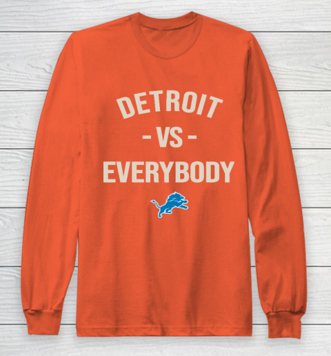Detroit Lions Vs Everybody Long Sleeve T-Shirt 3